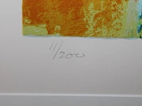 Zeefdruk richard smeets '90 11 van 200 in lijst. afmeting 96 x 120 cm. - afbeelding 4 van  4
