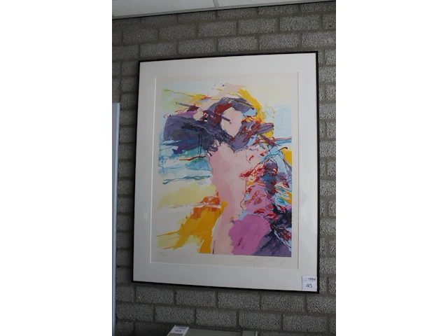 Zeefdruk richard smeets '90 38 van 200 in lijst. afmeting 96 x 120 cm. - afbeelding 2 van  4