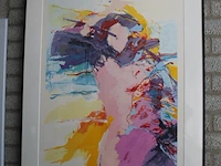 Zeefdruk richard smeets '90 38 van 200 in lijst. afmeting 96 x 120 cm. - afbeelding 2 van  4