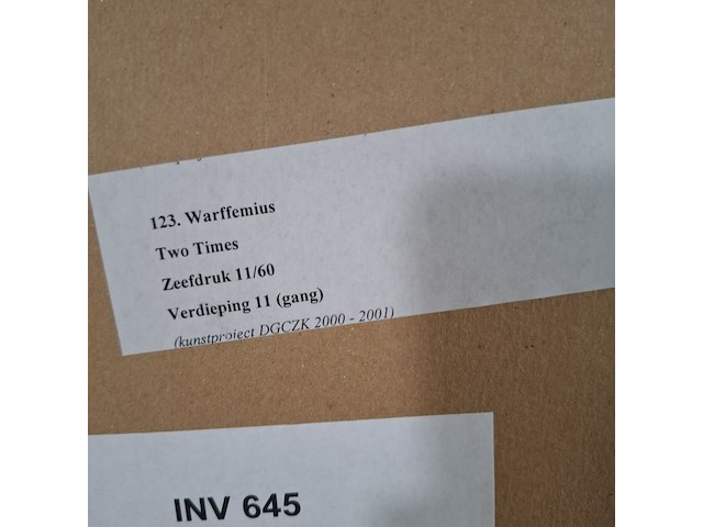 Zeefdruk, warffemius, two times 11/60, 1990 - afbeelding 8 van  8