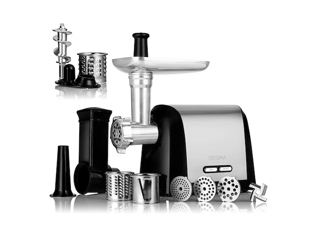 Zeegma molen chef vleesmolen 3kg/min 1900w zilver/zwart - afbeelding 1 van  5