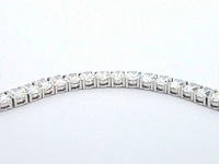 Zeer exclusieve tennisarmband met grote ovaal geslepen diamanten van 25.46 carat totaal - afbeelding 6 van  9