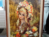Zeer fleurig portret in lijst - afbeelding 2 van  5