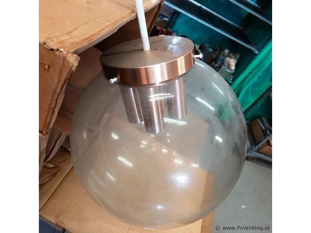 Zeer grote glazen hanglamp - afbeelding 4 van  5