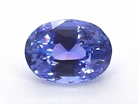 Zeer zeldzame natuurlijke saffier uit sri lanka 2.88 ct (gecertificeerd) - intens blue/purple - afbeelding 1 van  3