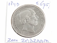 Zeer zelzaam zilveren rijksdaalder koning willem 1849