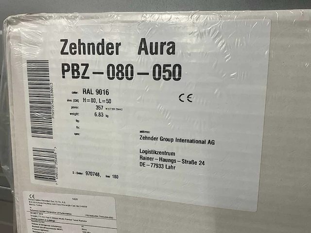 Zehnder aura handdoekradiator 375w (8x) - afbeelding 3 van  5
