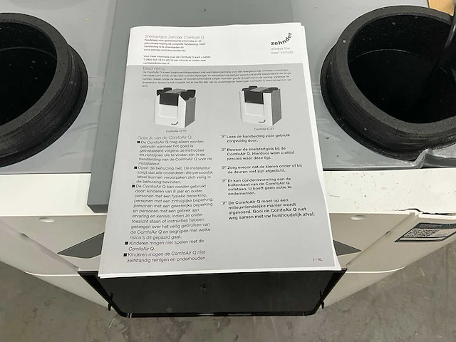 Zehnder q 350 nl l vv rf st warmteterugwinunit - afbeelding 12 van  12