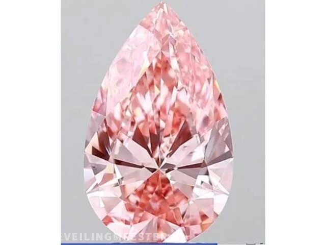 Zeldzame fancy intense pink diamant 3.01 ct (gecertificeerd) - exceptionele kwaliteit - afbeelding 1 van  3