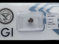 Zeldzame fancy natuurlijke diamond – igi gecertificeerd – 1.08ct