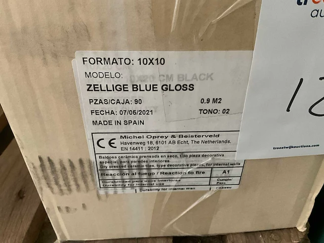 Zellige blue gloss wandtegels (60.09m2) - afbeelding 6 van  6