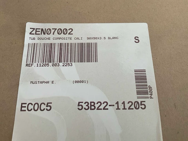 Zenid composite cali douchebak 90x90cm - afbeelding 2 van  3