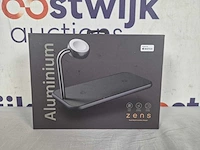 Zens dual+ watch aluminium draadloze oplader - afbeelding 1 van  1