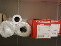 Zes deels aangebroken rollen fotopapier van onder andere canon breedte 432 en 610 mm. - afbeelding 1 van  5