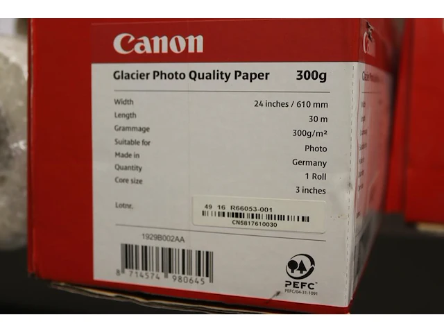 Zes deels aangebroken rollen fotopapier van onder andere canon breedte 432 en 610 mm. - afbeelding 3 van  5