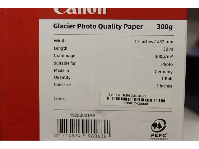 Zes deels aangebroken rollen fotopapier van onder andere canon breedte 432 en 610 mm. - afbeelding 5 van  5