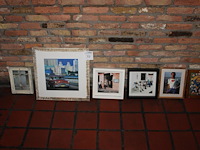 Zes diverse prenten in lijst. - afbeelding 1 van  2