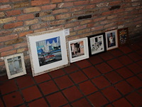 Zes diverse prenten in lijst. - afbeelding 2 van  2