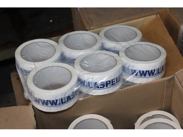 Zes dozen met tape voorzien van reclame opdruk - afbeelding 2 van  2