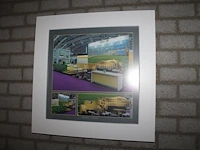 Zes lijsten met beursprints en reclameopdruk. afmetingen twee maal 72 x 72 cm en vier maal 65 x 85 cm. - afbeelding 4 van  4