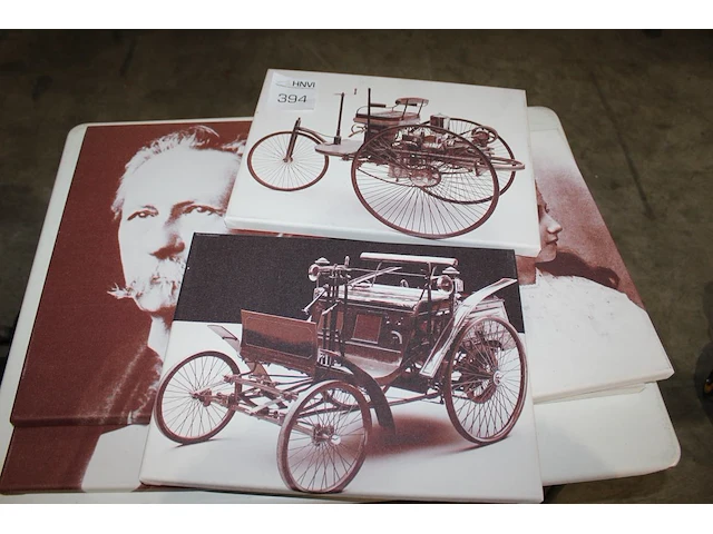 Zes prenten op doek mercedes gerelateerd o.a. afmeting 40 x 30 cm - afbeelding 1 van  3