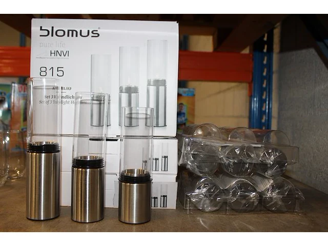 Zes sets windlichten blomus. - afbeelding 1 van  1