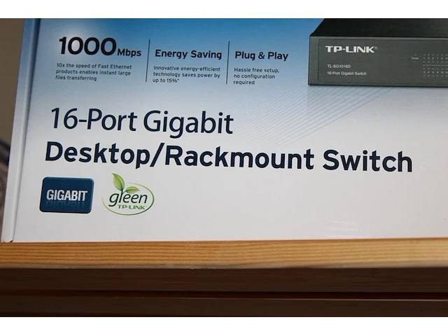 Zestienpoorts desktopswitch tplink tl-sg1016d. - afbeelding 2 van  2