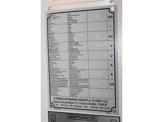 Zetbank durma ad-r 30220 met bedieningspaneel da 66t en diverse zetstukken. werkbreedte 3050 mm. perscapaci... - afbeelding 7 van  20