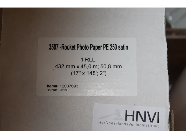 Zeven (deels aangebroken) rollen fotopapier rocket pe250 satin in diverse maten en uitvoeringen. - afbeelding 4 van  4