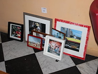 Zeven diverse prenten in lijst. - afbeelding 1 van  2