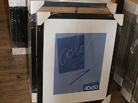 Zeven zwarte fotolijsten 40 x 50 cm. - afbeelding 2 van  2