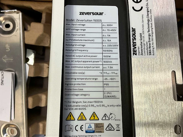 Zeversolar zeverlution 1500s omvormer (2x) - afbeelding 5 van  5