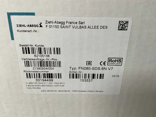 Ziehl-abegg fn080-sds.6n.v7 ventilator (3x) - afbeelding 3 van  3