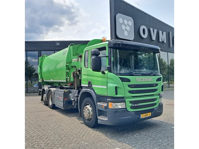 Zijlader vuilniswagen, scania, p310, 2013 - afbeelding 1 van  57