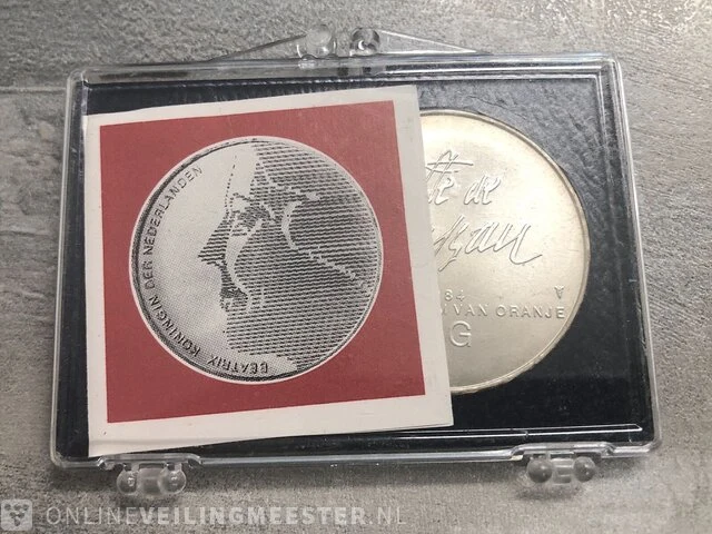 Zilver - zilveren 50 gulden willem van oranje fdc - afbeelding 2 van  2