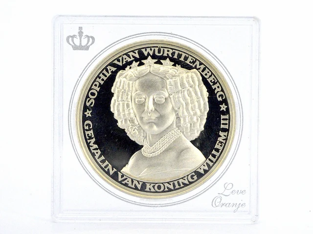 Zilver - zilveren sophia van württemberg munt - afbeelding 1 van  6