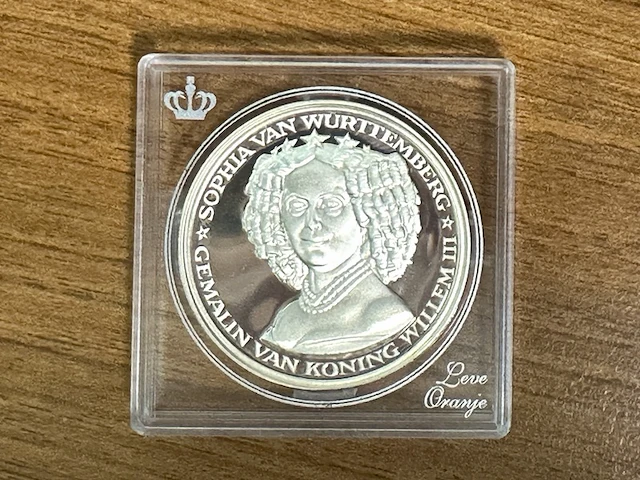 Zilver - zilveren sophia van württemberg munt - afbeelding 2 van  6