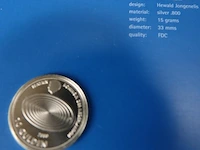 Zilveren 10 gulden millennium munt mint in cassette - afbeelding 4 van  5