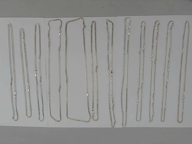 Zilveren collier (12x) - afbeelding 3 van  4