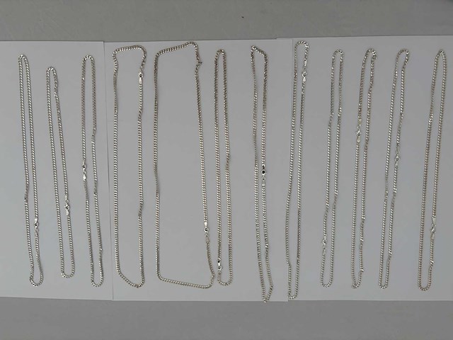 Zilveren collier (12x) - afbeelding 3 van  4