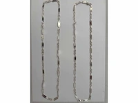Zilveren collier (2x) - afbeelding 2 van  3