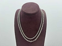 Zilveren collier (2x) - afbeelding 1 van  3