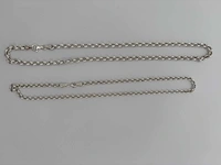 Zilveren collier (2x) - afbeelding 2 van  3