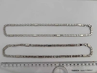 Zilveren collier (2x) - afbeelding 3 van  4
