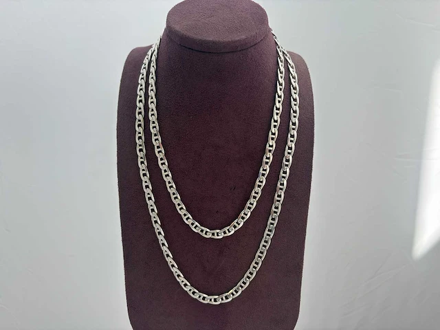 Zilveren collier (2x) - afbeelding 1 van  3
