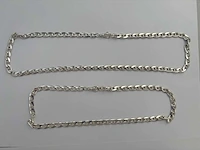 Zilveren collier (2x) - afbeelding 2 van  3