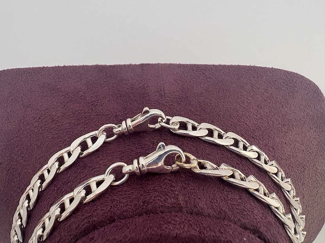 Zilveren collier (2x) - afbeelding 3 van  3