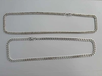 Zilveren collier (2x) - afbeelding 2 van  6