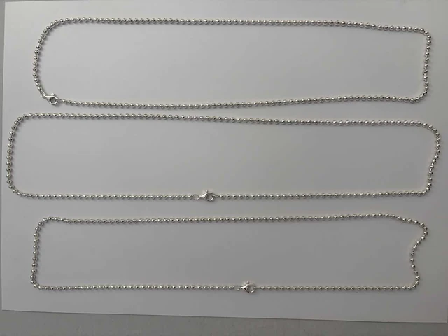 Zilveren collier (3x) - afbeelding 2 van  3