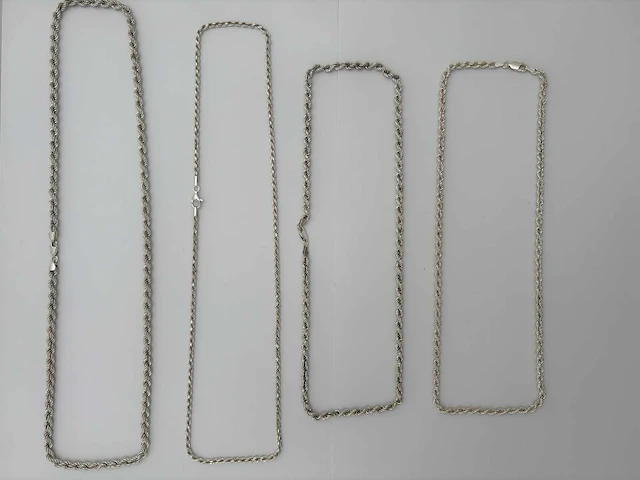 Zilveren collier (4x) - afbeelding 2 van  9